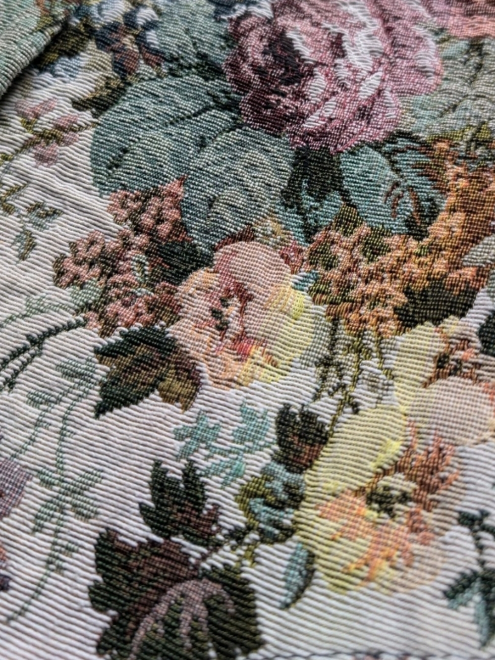 Vintage Huntington Ridge Floral Tapestry Vest Women’s M 12-14 V-Neck Gold Button - Picture 12 of 16